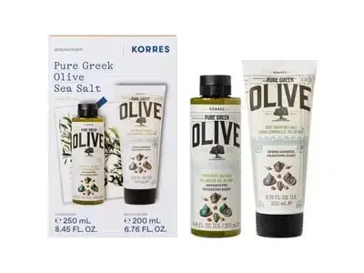 Pure Greek Olive Sea Salt Renewing Body Cleanser + Body Smoothing Milk