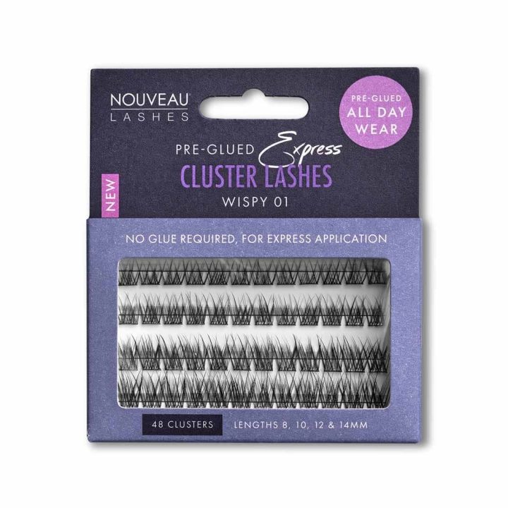 Nouveau Lashes Pre-Glued Express Cluster Lashes / Wispy 01