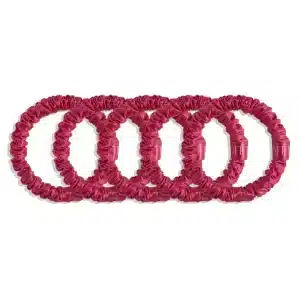 raspberry | slim silk scrunchies