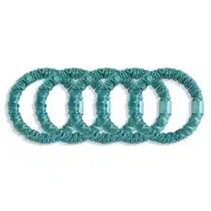 viridian | slim silk scrunchies